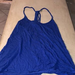 Blue Spaghetti Strap Tank